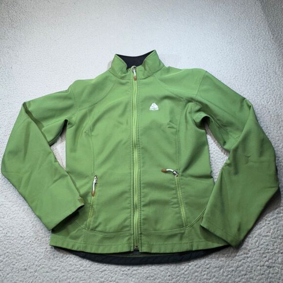 Nike ACG Jacket Womens Small Green Softshell Lined Warm Up Golf Hike Athleisure - Picture 1 of 16